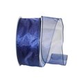 Reliant Ribbon Reliant Ribbon 99908W-055-40K Sheer Lovely Value Wired Edge Ribbon - Navy - 2.5 in. x 50 yards 99908W-055-40K